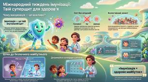 Інфографіка💉Міжнародний тиждень імунізації💉