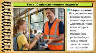 Соціальні чинники здоров’я. Здоров'я, безпека та добробут. 7 клас. До підручника Воронцова Т. та ін.