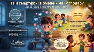 Інфографіка 📱Залежність від телефону📱