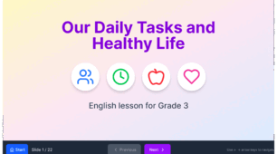 Робочі листи-тренажери з англійської мови для 3 класу Unit 9: Our Daily Tasks, Telling the Time, Healthy Life