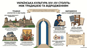 Розділ 5. §29 Розвиток української культури уXIV–XV ст. Інфографіка.