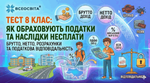 Тест до теми : Як обраховують податки та які наслідки їх несплати. (Гр. 2) 