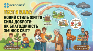 Тест до теми : Новий стиль життя - сила доброти: як благодійність змінює світ.