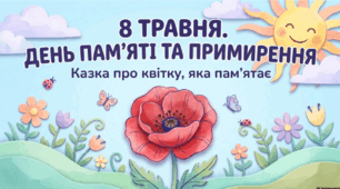 Казка про квітку, яка пам’ятає: Дитяча презентація до Дня пам’яті та примирення (8 травня).
