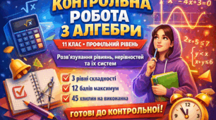 Контрольна робота на повторення "Розв'язування рівнянь, нерівностей, систем рівнянь"