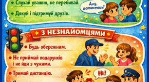 Пазл "Норми спілкування в різних комунікативних ситуаціях (знайомі та незнайомці)" 12 елементів