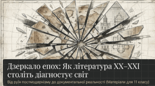 презентація на тему "Розвиток літератури в 20-21 ст."