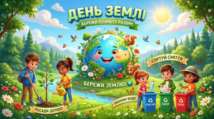 Інтерактивна презентація до Дня Землі + плакат + розмальовки