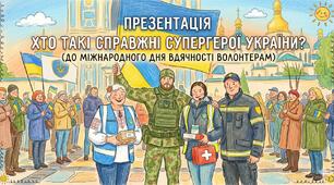 Презентація «Хто такі справжні супергерої України?»(До Міжнародного дня вдячності Волонтерам)
