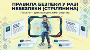 Презентація для учнів 7–9 класів «Правила безпеки у разі стрілянини»