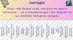 Акція до тижня психології "Візьми, те що тобі потрібно"+ Мотиваційні цитати