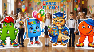 🎉 СВЯТО БУКВАРЯ. Яскраві ростові фігури у ДВОХ РОЗМІРАХ📚✨