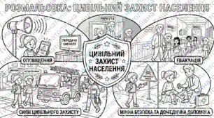День цивільного захисту населення - розмальовки