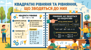 Квадратні рівняння та рівняння, що зводяться до них (підготовка до НМТ)