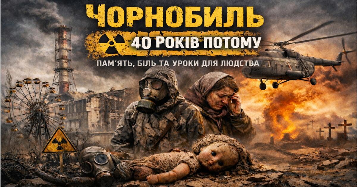 40 років від Чорнобильської катастрофи: пам'ять, біль і уроки для людства