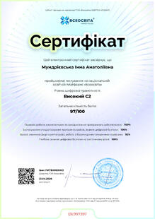  Особисте досягнення 