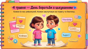 День боротьби з цькуванням (4 травня). Презентація: як розпізнати та зупинити булінг (1-4 класи)