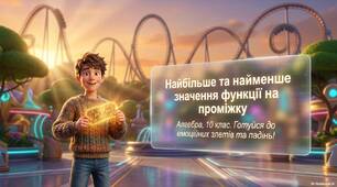 Найбільше та найменше значення функції на проміжку.