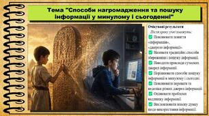 Способи нагромадження та пошуку інформації  у минулому і сьогоденні. Громадянська освіта. 6 клас. До модельної програми Пометун О.