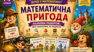 🎨 Казкова математика для молодших школярів: урок-пригода з квестами та іграми