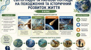 план-конспект проведення тренінгового заняття "Світоглядні та наукові погляди на походження та історичний розвиток життя"