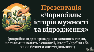 Презентація «Чорнобиль: історія мужності та відродження»(розроблено для проведення виховних годин, навчальних занять з екології, історії України або основ безпеки життєдіяльності)