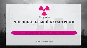 40 років  з дня катастрофи на Чорнобильській АЕС. Біль і скорбота України"