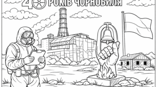 Постер-розмальовка до дня Чорнобиля (26 квітня)