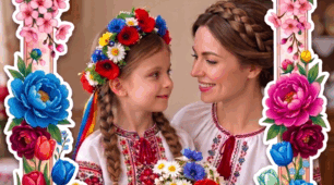 Рамка до Дня матері 🌸 Зі святом, люба матусю!