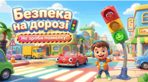 Безпека на дорозі: Не роби помилок! Презентація-тренажер з правилами дорожнього руху (1-4 класи НУШ, дошкільнята))