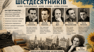 Контрольна робота.  Літературне «шістдесятництво». Митець і суспільство.