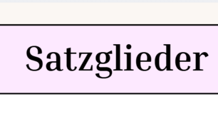 Satzglieder