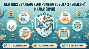 Діагностувальна контрольна робота з геометрії 8 клас (НУШ)