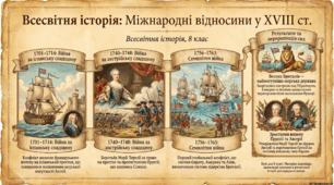 Презентація "Міжнародні відносини у XVIII столітті: велика шахівниця Європи" (8 клас)