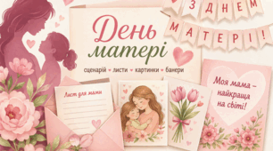 День Матері+сценарій+розмальовки+банери+листівки+шаблон-лист моя мама...+передбачення привітання+розмальовки
