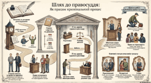Розділ 5. Якщо право -це професія. §28 Кримінальний процес. Інфографіка.