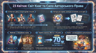 Інфографіка "Світ книг та сила автора"