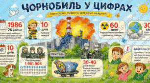 Банер "Чорнобиль у цифрах"