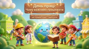 ✨СУЧАСНА анімована презентація на 54 слайди 📜 1 травня - День праці: Чому важливо працювати🌱Цікава інформація✨ Інтерактивні ігри💡