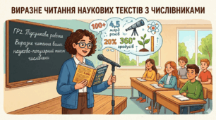 ГР2. Підсумкова робота. Виразне читання вголос науково-популярного тексту, у якому вжито числівники. 6 клас НУШ