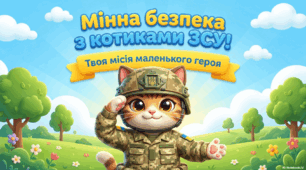 Мінна безпека з котиками ЗСУ.
