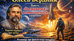 Олесь Бердник. Повість «Хто зважиться – вогняним наречеться» (скорочено). Короткі відомості про митця. Розповідь про фантастичну мандрівку до невідомих планет