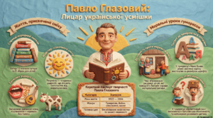 Інфографіка за творчістю Павла  Глазового