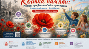 Квітка пам'яті: Розмова про День пам’яті та примирення. Інтерактивний простір у Gemini Canvas (+ Комплект посібників та відео)