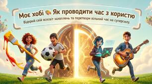 🔑СУЧАСНА анімована презентація на 55 слайдів 📚4 травня - Моє хобі 🎨 Як проводити час з користю📚Цікаві запитання🧠Цікава інформація 💼Інтерактивні ігри 💼