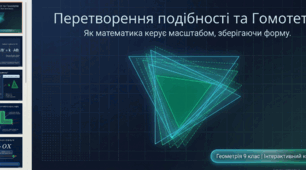 Геометрія 9 клас. Геометрія масштабу: подібність і гомотетія у візуальних моделях