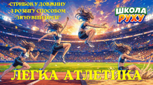 Стрибок у довжину з розбігу способом «зігнувши ноги».