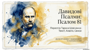 Аналіз біблійних переспівів Тараса Шевченка