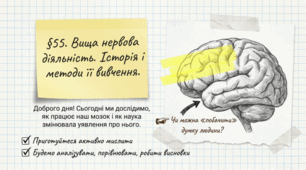 Вища нервова діяльність. Історія і методи вивчення нервової діяльності людини. 8 клас НУШ