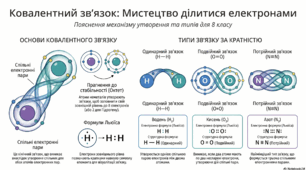 Ковалентний хімічний зв'язок.